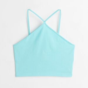 H-m Women's Blue Crop-top